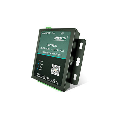 Industrial Rs485 To Ethernet Converter 2DI 1DO 1AI Ports PLC Connect RTU
